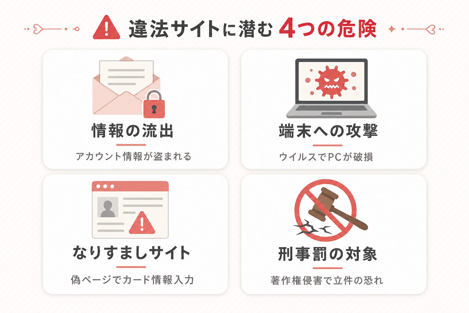 泣き虫怪物の愛しかた の違法サイトリスク図解